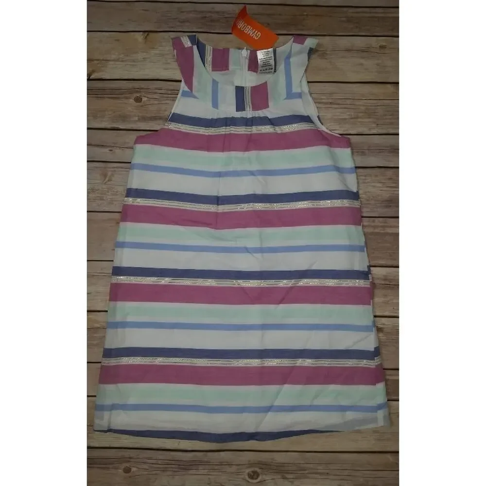 Gymboree Desert Dreams Sparkle Metallic Striped Dress Size 6